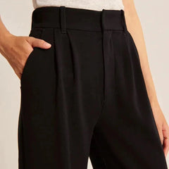 Roos | Stijlvolle hoge taille broek in de kleur Blauw voor dames in stijl ideaal voor de winter