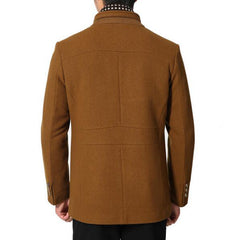 Louis | Wool cashmere detachable scarf coat afbeelding 2