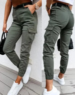 Stijlvolle Cargo Broek met Hoge Taille - Comfort en Opbergruimte