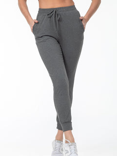 Sophie | Effen kleur casual hardloopbroek met zak