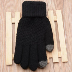 Sophie | Stijlvolle en functionele gebreide handschoenen in de kleur Zwart voor dames in stijl ideaal voor de winter