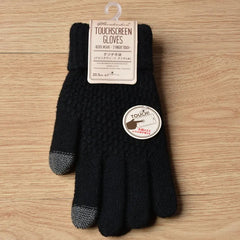 Sophie | Stijlvolle en functionele gebreide handschoenen in de kleur Zwart voor dames in stijl ideaal voor de winter