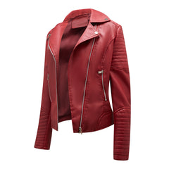 Sophie | Stijlvolle leren jas in de kleur Zwart voor dames in stijl ideaal voor de herfst.