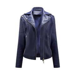 Sophie | Stijlvolle leren jas in de kleur Donkerblauw voor dames in stijl ideaal voor de herfst.