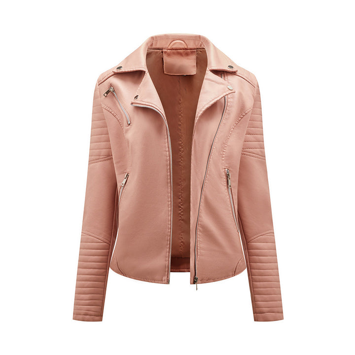 Sophie | Stijlvolle leren jas in de kleur Roze voor dames in stijl ideaal voor de herfst.