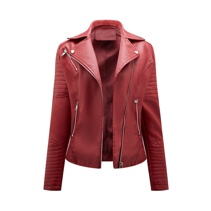 Sophie | Stijlvolle leren jas in de kleur Wijnrood voor dames in stijl ideaal voor de herfst.