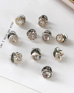 Sophie | Vaste anti-expositie spelden (10 stuks/set) in de kleur Diamant voor dames in stijl geschikt voor alle seizoenen.