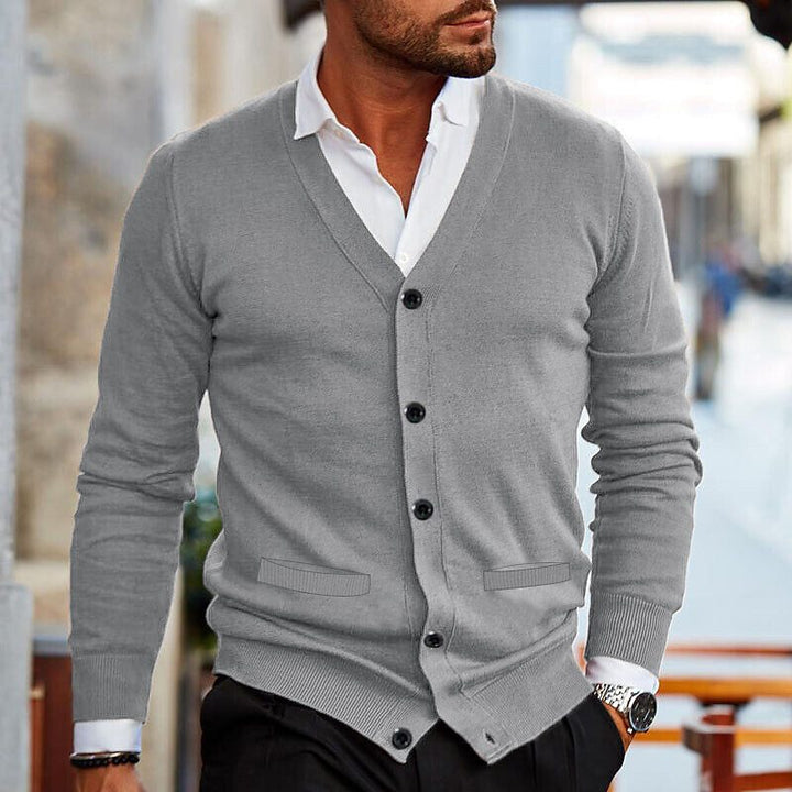 Stef Vest | Casual cardigan voor heren in de kleur Donkerrood voor heren in stijl geschikt voor alle seizoenen.