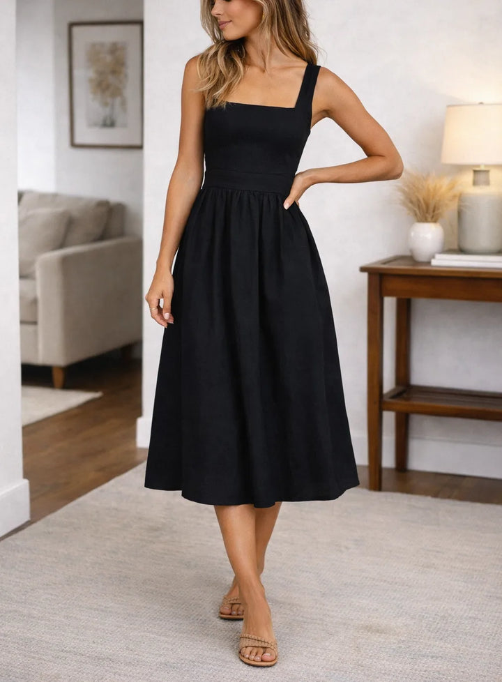 A-lijn jurk met smocked bodice