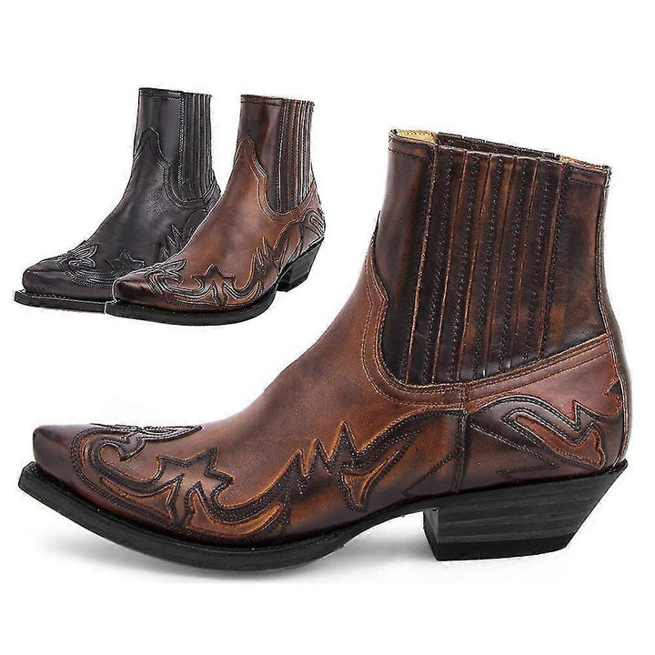 Sven | Leren Westerse Cowboylaarzen