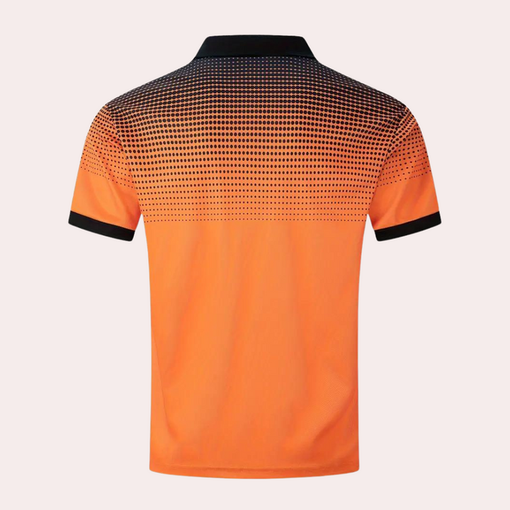 Stijlvol Oranje Zomer Overhemd met Stippen