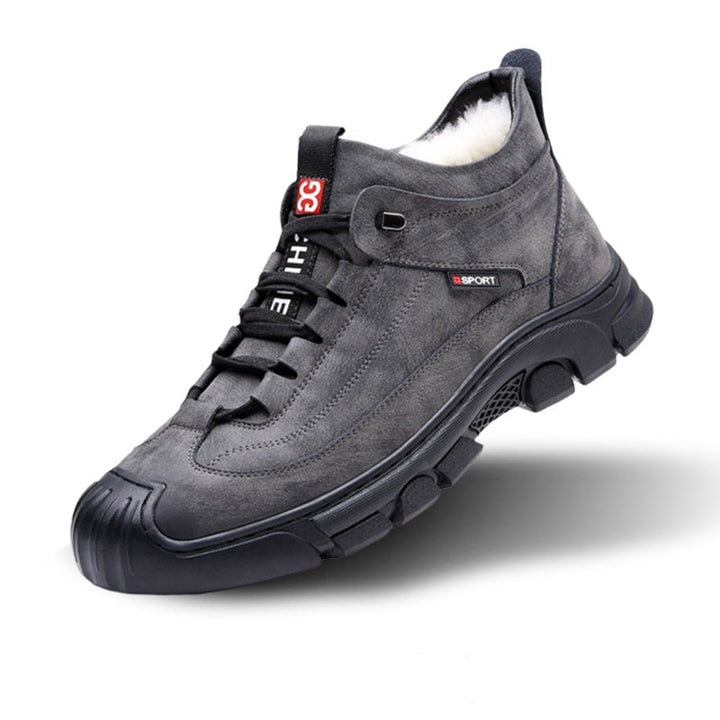 Theo | Heren sneaker in de kleur Grijs voor heren in Smart-casual stijl geschikt voor alle seizoenen.