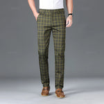 Thijs | Klassieke geruite herenpantalon in de kleur Groen voor heren in Heritage stijl geschikt voor alle seizoenen.