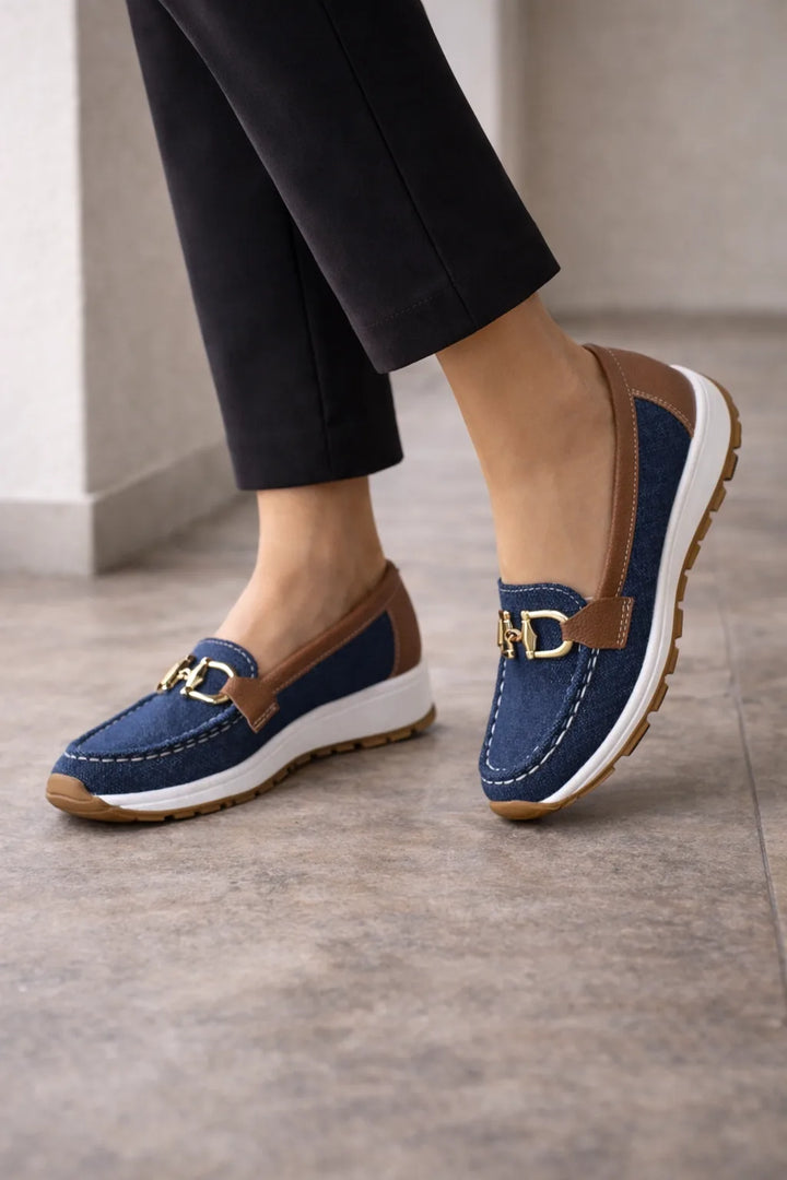 Loafers met bit en gouden hardware