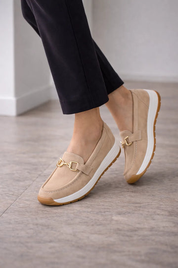 Loafers met bit en gouden hardware