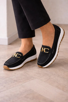 Loafers met bit en gouden hardware
