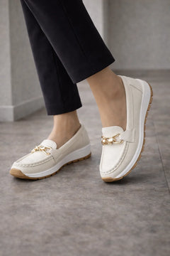 Loafers met bit en gouden hardware