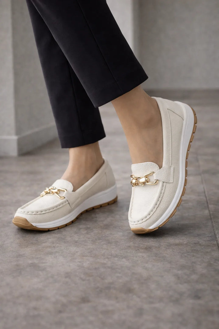 Loafers met bit en gouden hardware