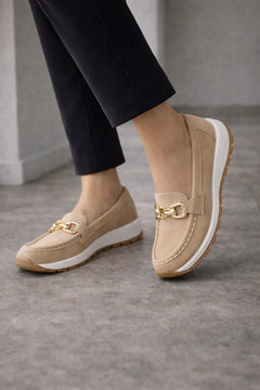 Loafers met bit en gouden hardware