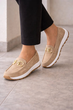 Loafers met bit en gouden hardware