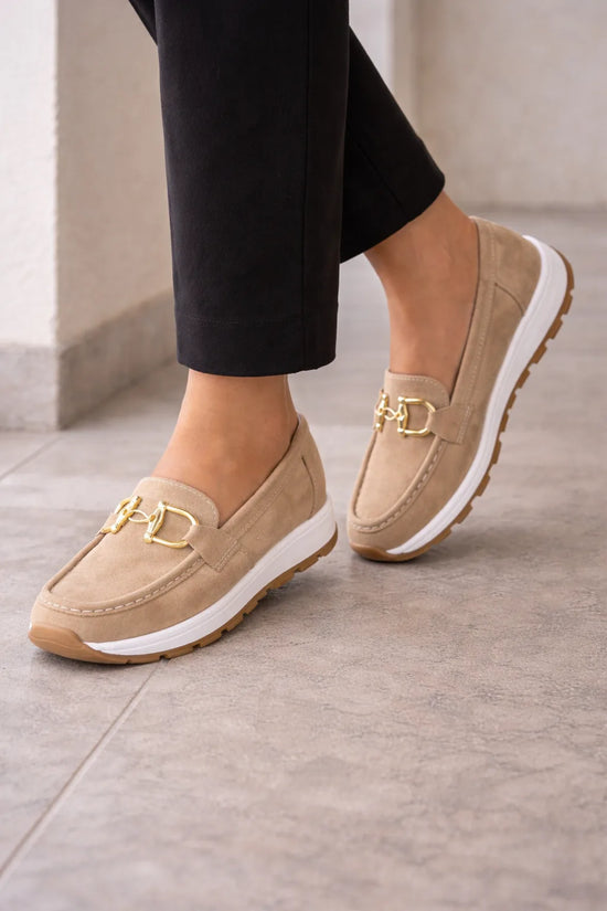 Loafers met bit en gouden hardware