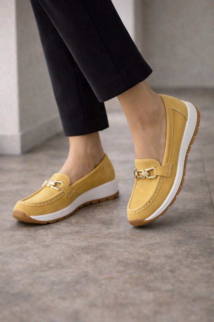 Loafers met bit en gouden hardware