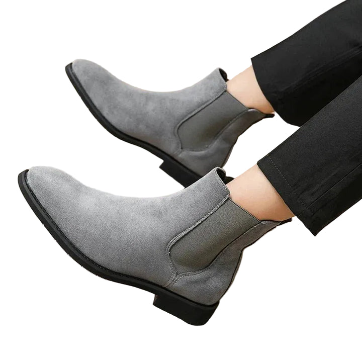 Tomner | Heren cowboy enkellaarzen in de kleur Grijs voor heren in stijl geschikt voor alle seizoenen.