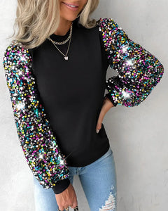 Top met kleurrijke ballonmouwen in de kleur Zwart voor in stijl geschikt voor alle seizoenen.