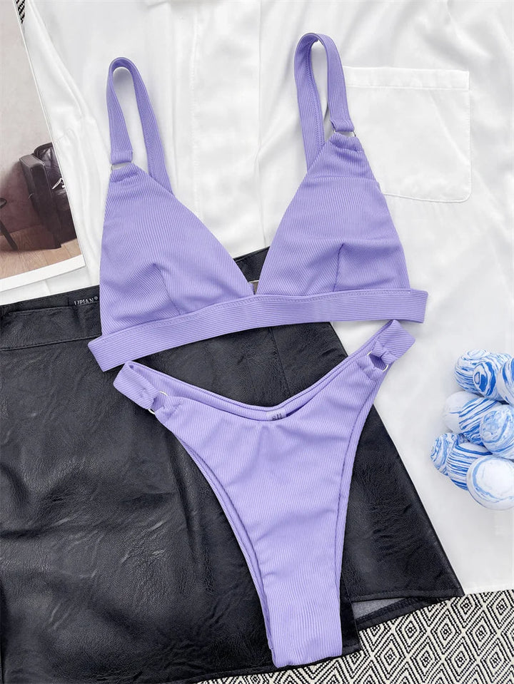Vera | Unieke & trendy bikini in de kleur Zwart voor dames in Beach stijl ideaal voor de zomer.
