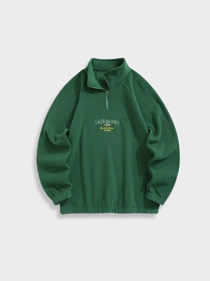 Vintage Fairbanks Zipper in de kleur Donkergroen voor dames in stijl ideaal voor de herfst.