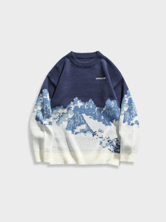 Vintage Mountain Sweater in de kleur Blauw voor dames in Casual stijl ideaal voor de herfst.
