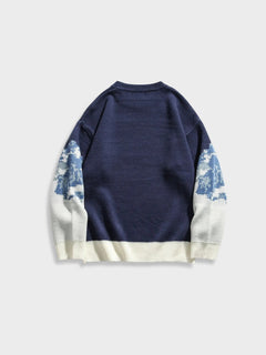 Vintage Mountain Sweater in de kleur Zwart voor dames in Casual stijl ideaal voor de herfst.