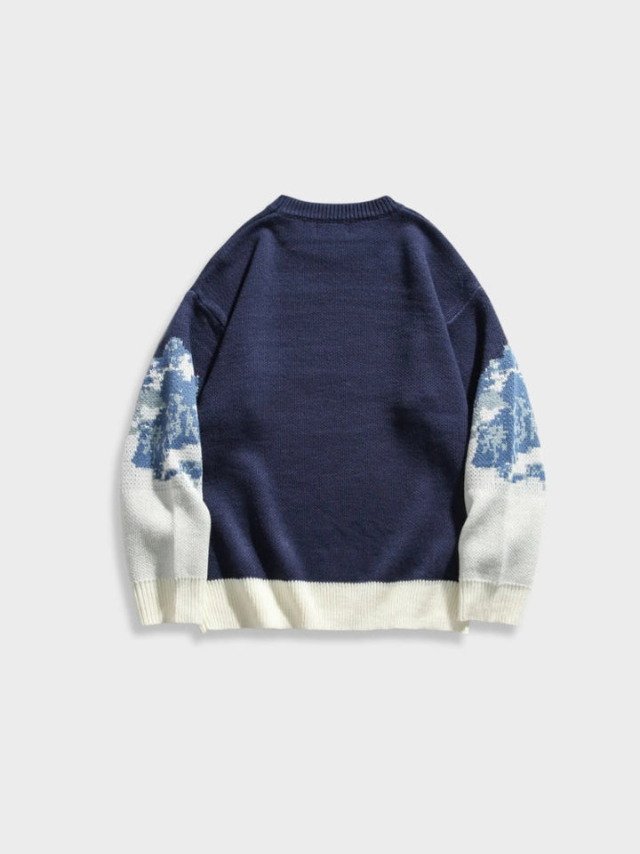 Vintage Mountain Sweater in de kleur Zwart voor dames in Casual stijl ideaal voor de herfst.