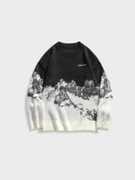 Vintage Mountain Sweater in de kleur Zwart voor dames in Casual stijl ideaal voor de herfst.