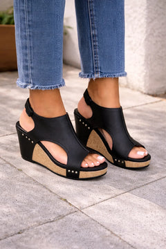 Platform wedge sandalen met cutout
