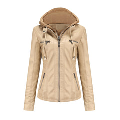 WENDE | Stijlvolle leren damesjas in de kleur Abrikoos voor dames in stijl ideaal voor de herfst.