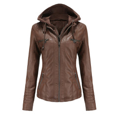 WENDE | Stijlvolle leren damesjas in de kleur Koffie voor dames in stijl ideaal voor de herfst.