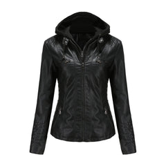 WENDE | Stijlvolle leren damesjas in de kleur Zwart voor dames in stijl ideaal voor de herfst.