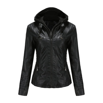 WENDE | Stijlvolle leren damesjas in de kleur Zwart voor dames in stijl ideaal voor de herfst.