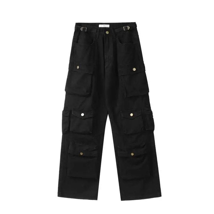 Yara | Casual overall met meerdere zakken in de kleur Zwart voor dames in Streetwear stijl geschikt voor alle seizoenen.