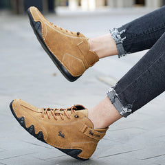 Decks | Ultra-comfortabele antislip blotevoetschoen van echt leer (Unisex) in de kleur Bruin voor dames in stijl geschikt voor alle seizoenen.