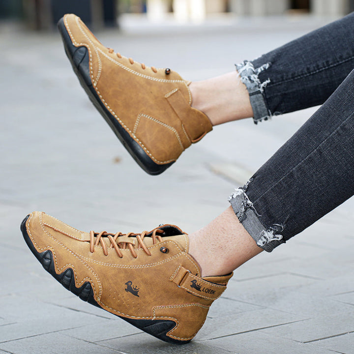 Decks | Ultra-comfortabele antislip blotevoetschoen van echt leer (Unisex) in de kleur Bruin voor dames in stijl geschikt voor alle seizoenen.