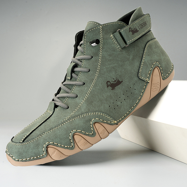 Decks | Ultra-comfortabele antislip blotevoetschoen van echt leer (Unisex) in de kleur Groen voor dames in stijl geschikt voor alle seizoenen.