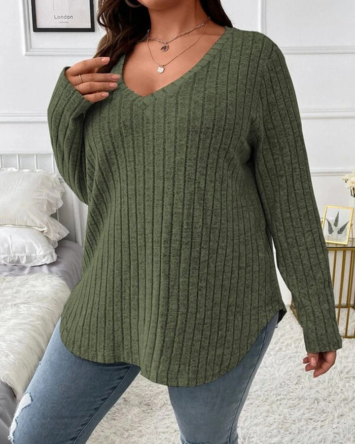 Effen kleur blouses met lange mouwen in de kleur Grijs voor dames in stijl ideaal voor de herfst.