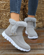 Effen warme snowboots in de kleur Grijs voor heren in stijl ideaal voor de herfst.