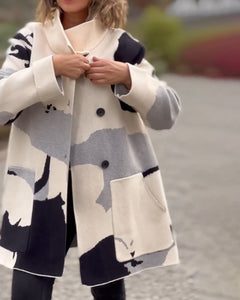 Hippe Jas met lange mouwen en print in de kleur Wit voor dames in stijl ideaal voor de herfst.
