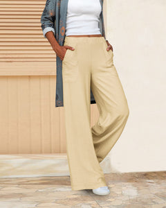 Pantalon Effen hoge taille in de kleur Grijs voor dames in Formal stijl ideaal voor de herfst.