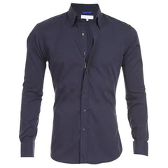 Roben | kreukvrije Heren overhemd Met Rits in de kleur Marineblauw voor heren in stijl geschikt voor alle seizoenen.
