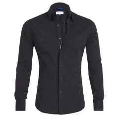 Roben | kreukvrije Heren overhemd Met Rits in de kleur Zwart voor heren in stijl geschikt voor alle seizoenen.