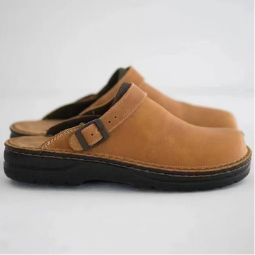 Val | Ontlastende schoenen van leer in de kleur Khaki voor heren in stijl geschikt voor alle seizoenen.
